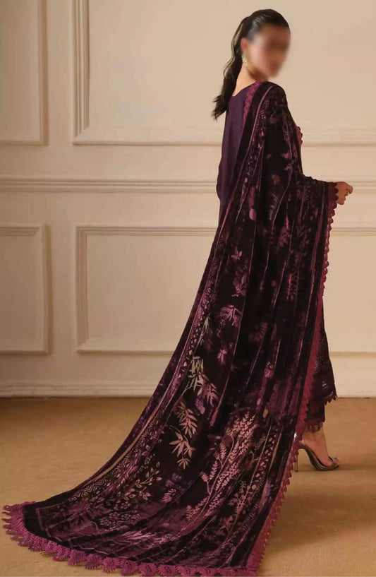 Tehzeeb Embroidered Leather Peach Collection - TL-308