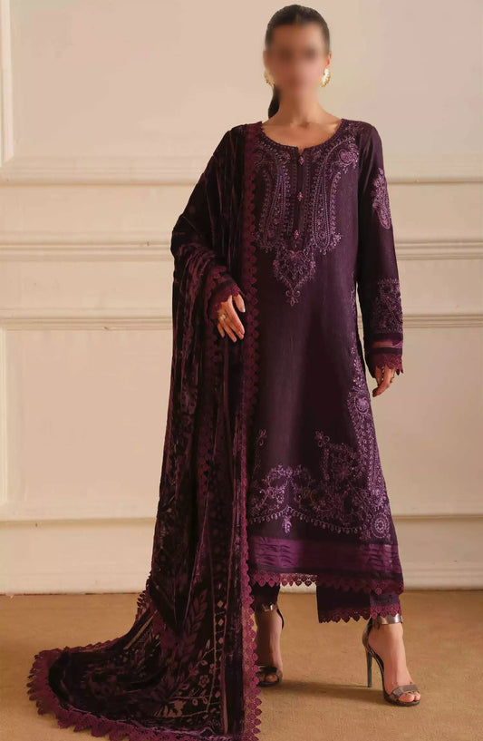 Tehzeeb Embroidered Leather Peach Collection - TL-308