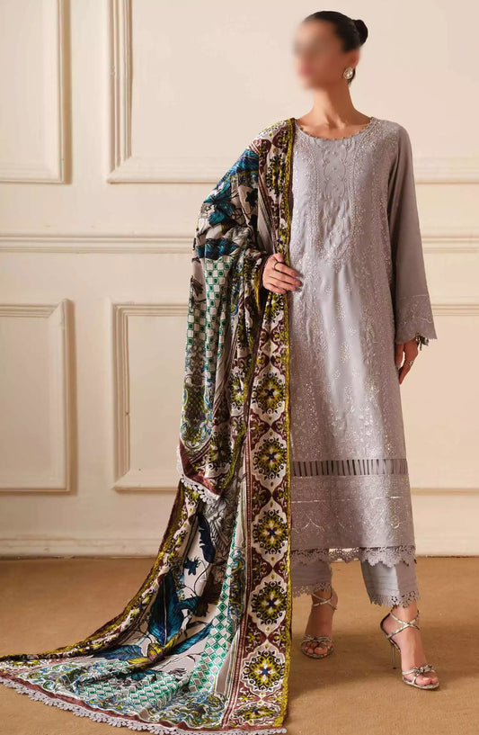 Tehzeeb Embroidered Leather Peach Collection - TL-309