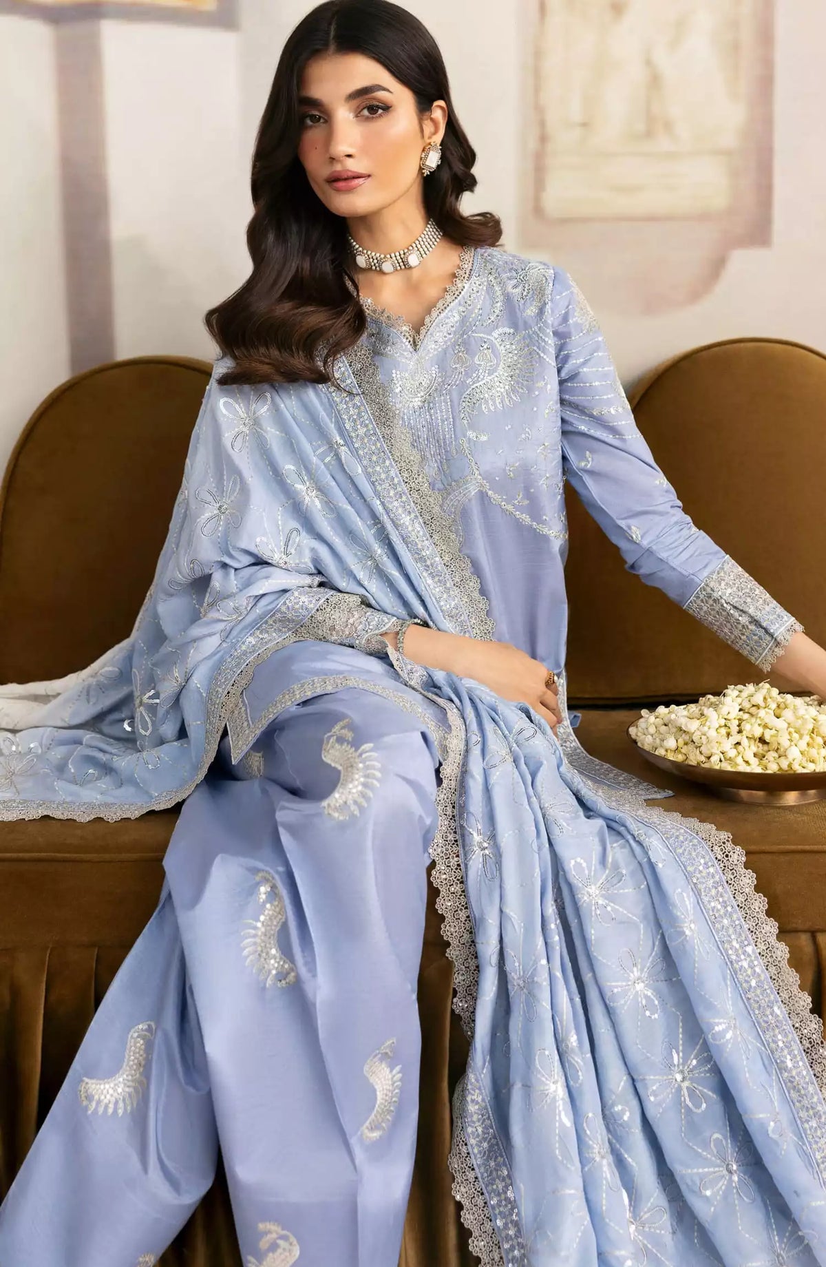 Sahane There She Glows - Luxury Unstitched Raw Silk Collection - TSG-05 Abyss