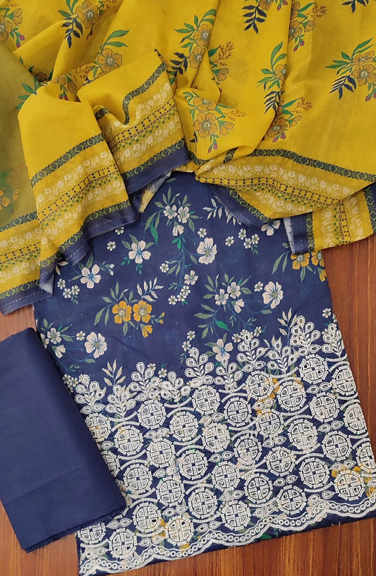 Unstitched Chikankari Lawn 3 Pcs Collection - UCL 02