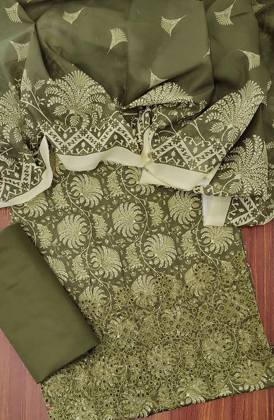 Unstitched Chikankari Lawn 3 Pcs Collection - UCL 09