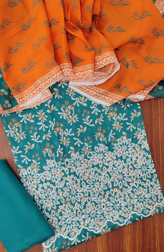 Unstitched Chikankari Lawn 3 Pcs Collection - UCL 10