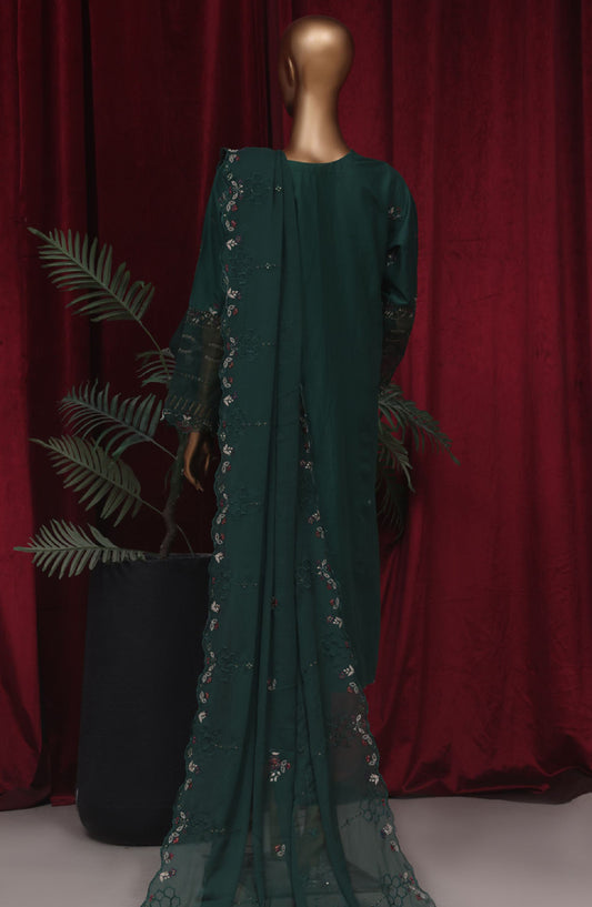 Bin Saeed Embroidered Lawn Stitched 3 Piece Suit - LF36 - BS25LF - Green - Summer Collection