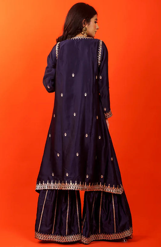 Pret Diaries Embroidered Silk Stitched 2 Piece - 50154 - PD25SC - Blue - Summer Collection