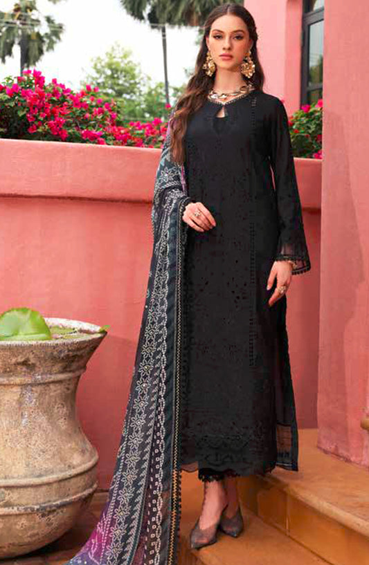 Bazar by Nureh Chikankari Lawn Unstitched 3 Piece Suit - NE-110 - NU25BCL - Black - Summer Collection