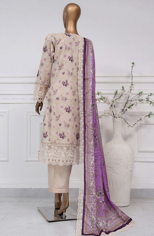 Sadabahar Embroidered Lawn Stitched 3 Piece Suit - D-10 - SB2525SEL - Pink - Summer Collection