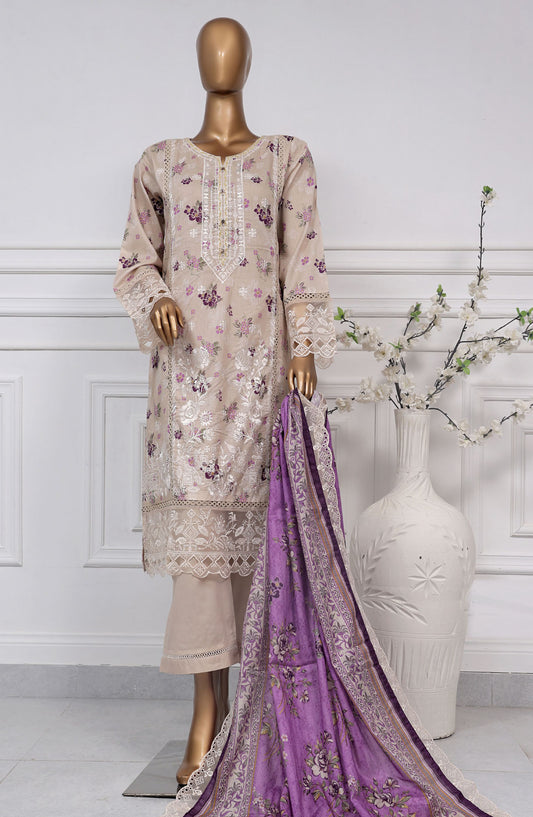 Sadabahar Embroidered Lawn Stitched 3 Piece Suit - D-10 - SB2525SEL - Pink - Summer Collection