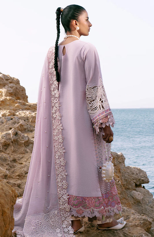 Dastan by AJR Embroidered Organza Unstitched 3 Piece - Luxe - AJR25DL - Purple - Summer Collection