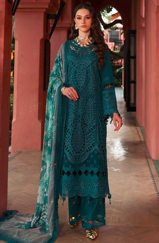 Bazar by Nureh Chikankari Lawn Unstitched 3 Piece Suit - NE-107 - NU25BCL - Blue - Summer Collection