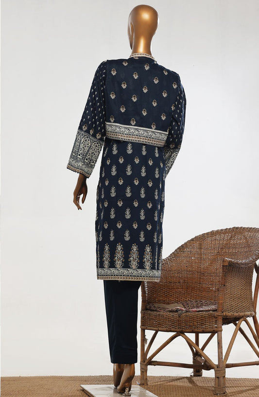 Bin Saeed Embroidered Lawn Stitched 3 Piece Suit - D-02 - BS25ECL - Blue - Summer Collection