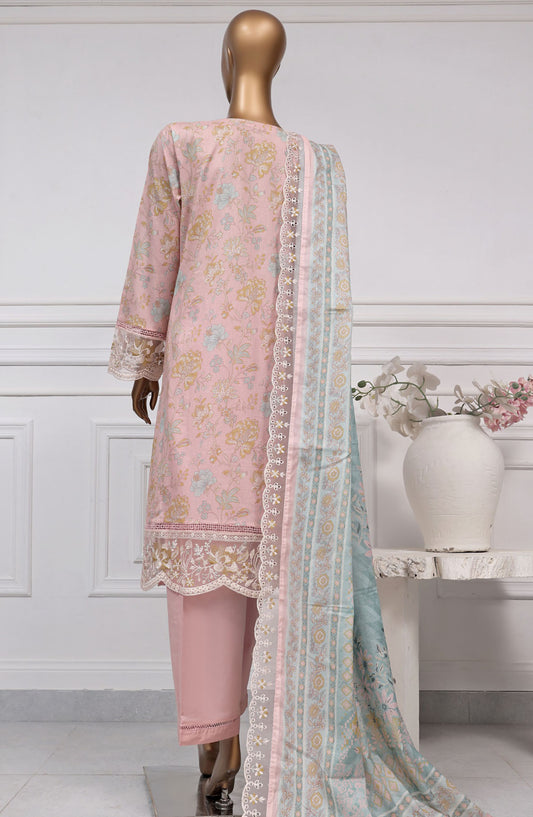 Sadabahar Embroidered Lawn Stitched 3 Piece Suit - D-07 - SB2525SEL - Pink - Summer Collection