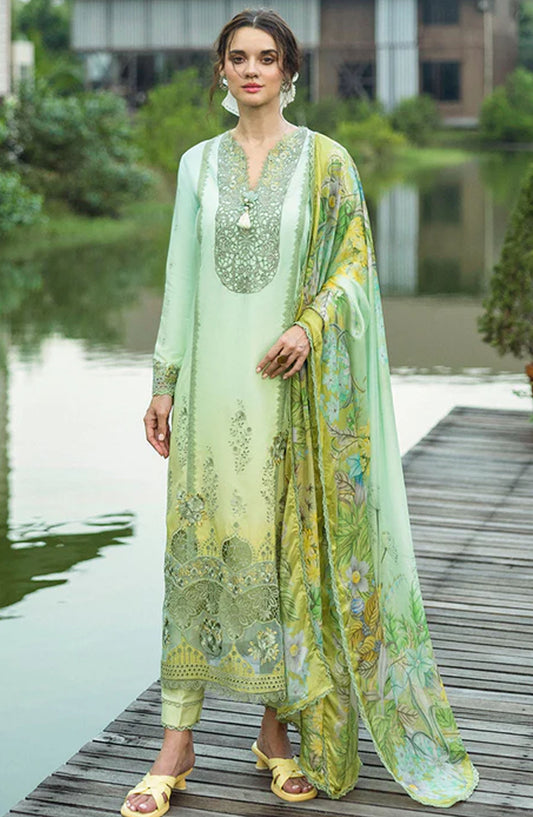 Mushq Chikankari Lawn Unstitched 3 Piece Suit - Unione - MQ25SOC - Green - Summer Collection