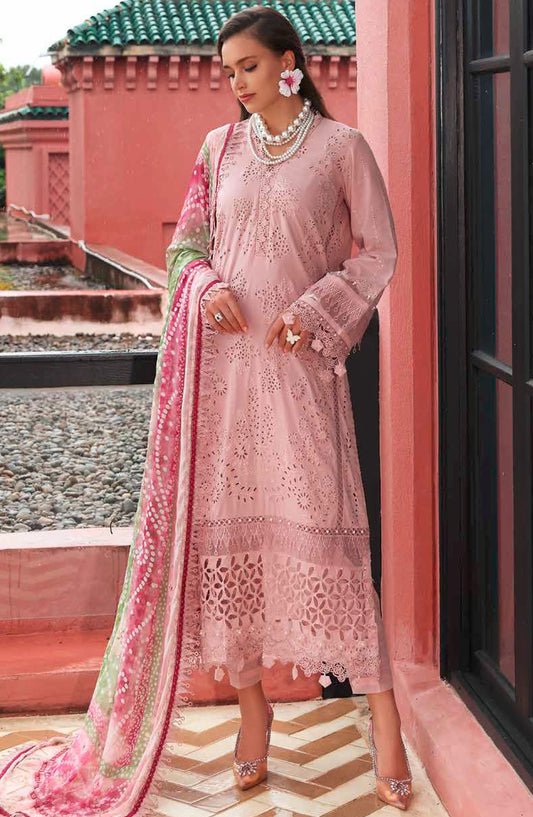 Bazar by Nureh Chikankari Lawn Unstitched 3 Piece Suit - NE-106 - NU25BCL - Pink - Summer Collection