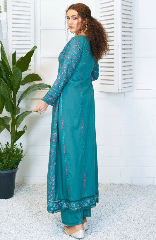 Threads N Weaves Embroidered Lawn Unstitched 3 Piece Suit - L23101 - TNW25CL - Blue - Summer Collection