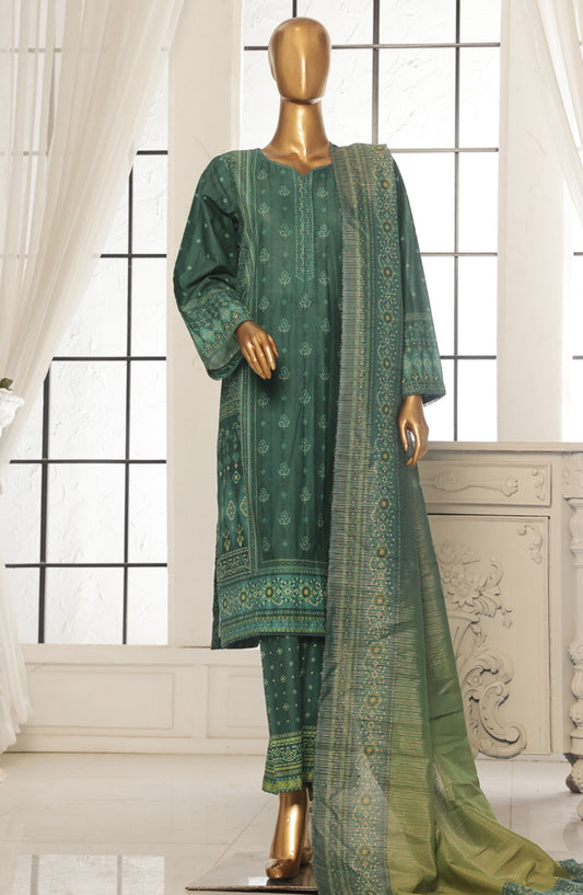 Bin Saeed Printed Lawn Stitched 3 Piece Suit - SM-119 - BS25EPLV2 - Green - Summer Collection