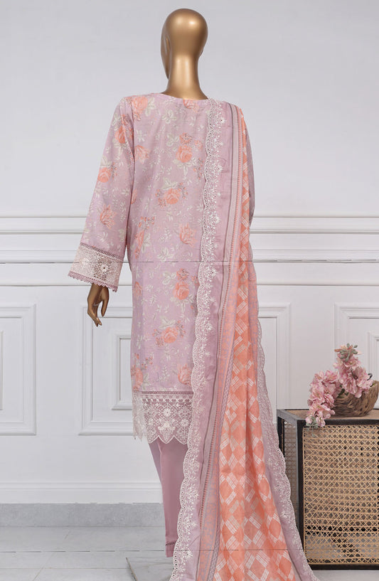Sadabahar Embroidered Lawn Stitched 3 Piece Suit - D-04 - SB2525SEL - Pink - Summer Collection