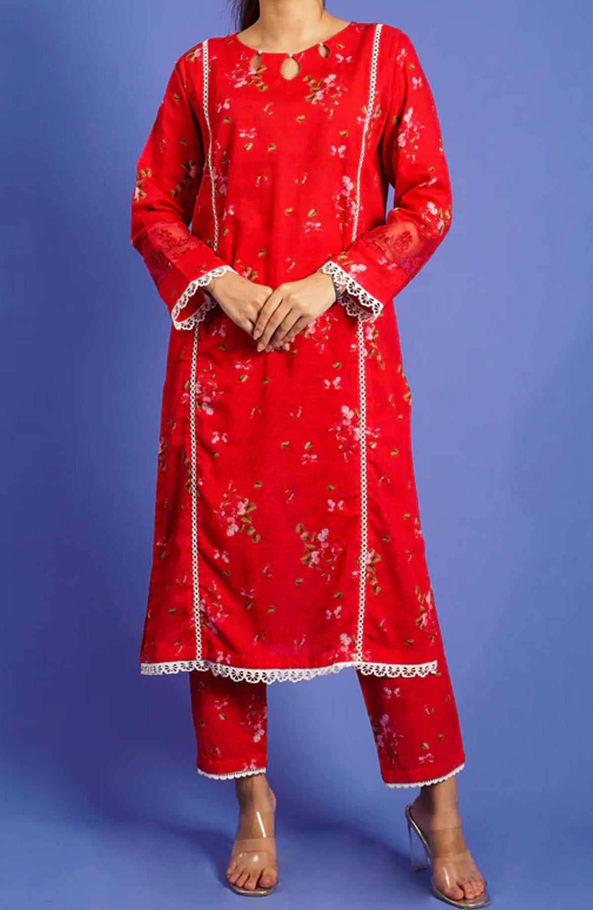 Pret Diaries Embroidered Khaddar Stitched 2 Piece - 55030 - PD25WC - Pink - Winter Collection