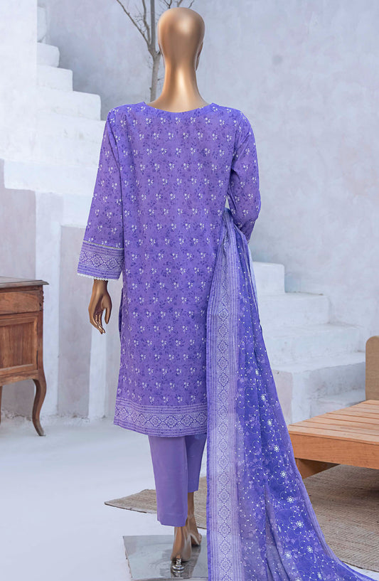 Elite by HZ Textile Chikankari Lawn Unstitched 3 Piece Suit - ELC-241 - HZ25ECL - Blue - Summer Collection