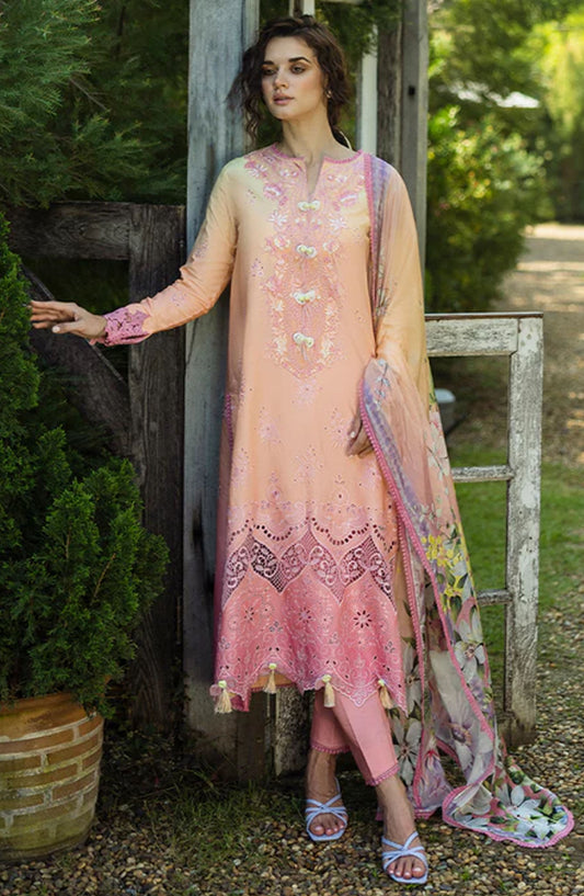 Mushq Chikankari Lawn Unstitched 3 Piece Suit - Risate - MQ25SOC - Pink - Summer Collection