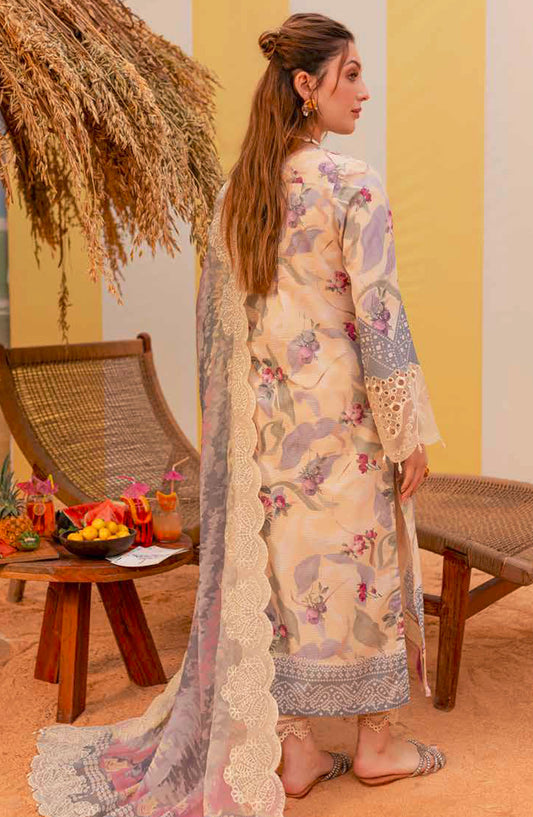 Gardenia by Nureh Chikankari Lawn Unstitched 3 Piece Suit - NSG - 177 - NU25GCL - Off White - Summer Collection