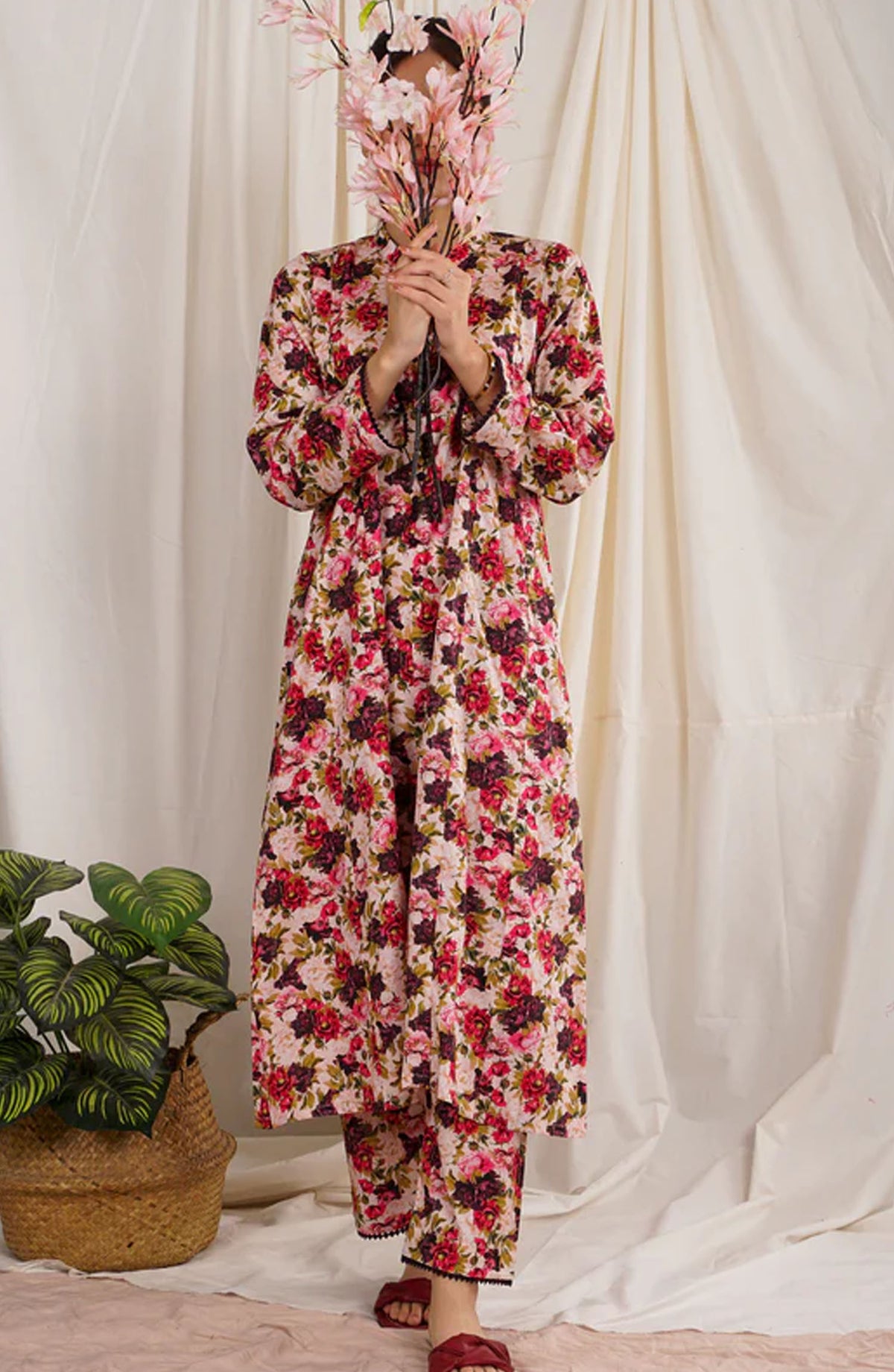 Pret Diaries Printed Cotton Stitched 2 Piece - 55080 - PD25SC - Cream - Summer Collection