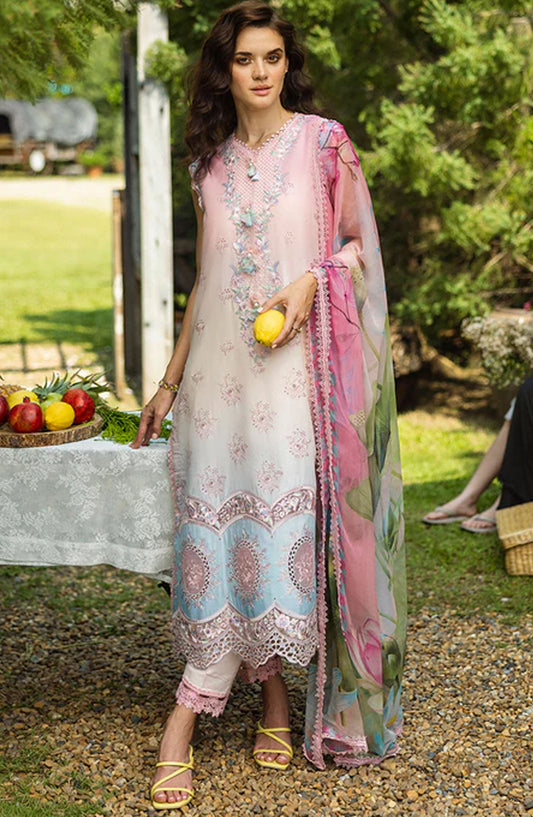 Mushq Chikankari Lawn Unstitched 3 Piece Suit - Sorriso - MQ25SOC - Pink - Summer Collection