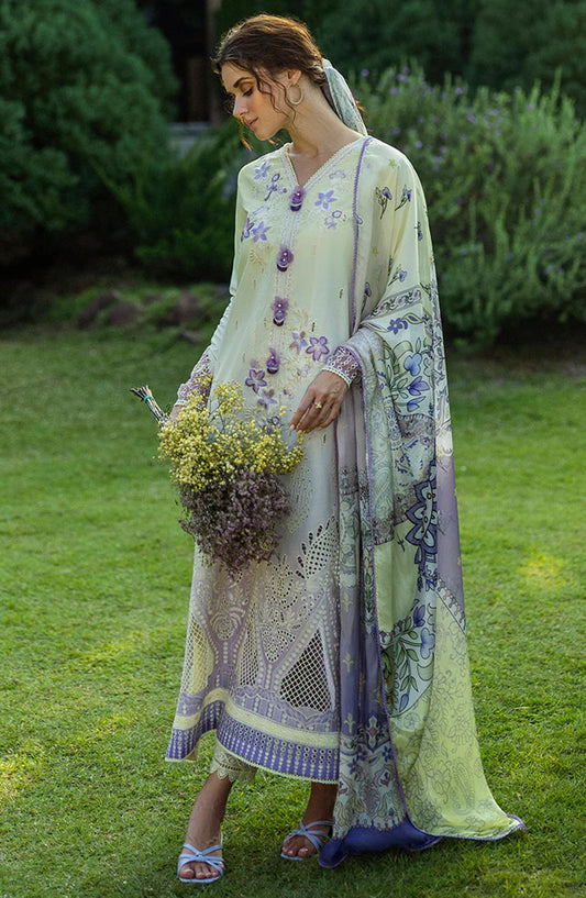 Mushq Chikankari Lawn Unstitched 3 Piece Suit - Gioia - MQ25SOC - Yellow - Summer Collection