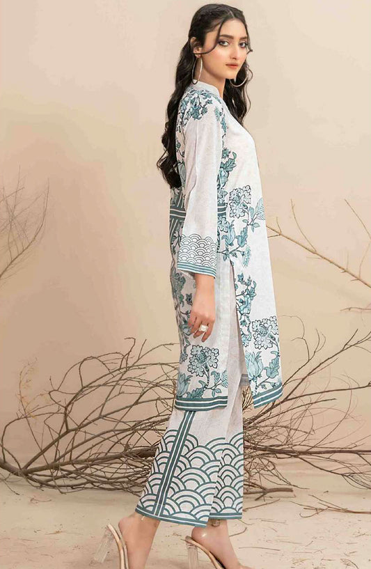Safiah by Tawakkal Fabric Printed Lawn Stitched 2 Piece Suit - D-1071 - TF25S2SD - White - Summer Collection