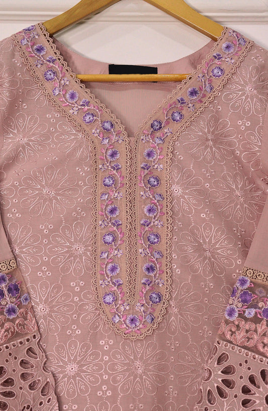 Emerge Embroidered Lawn Stitched 3 Piece Suit - Pink - D-01 - EM25CL2 - Summer Collection