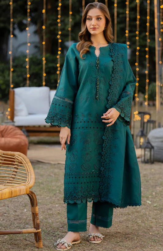 Reveerie by Florent Chikankari Lawn Unstitched 3 Piece Suit - FLC-08 A - FL25RC - Sea Green - Summer Collection