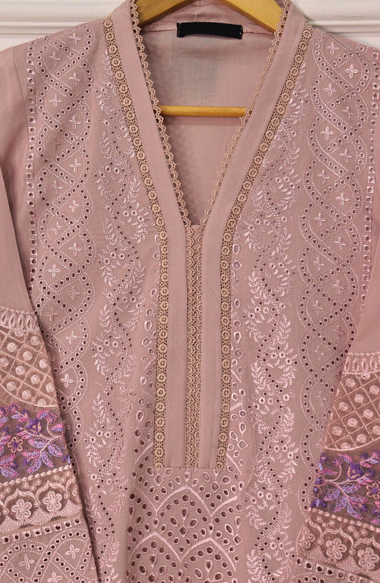 Emerge Embroidered Lawn Stitched 3 Piece Suit - Pink - D-02 - EM25CL2 - Summer Collection