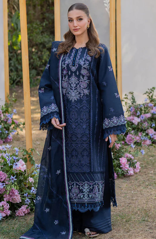 Reveerie by Florent Chikankari Lawn Unstitched 3 Piece Suit - FLC-07 - FL25RC - Blue - Summer Collection