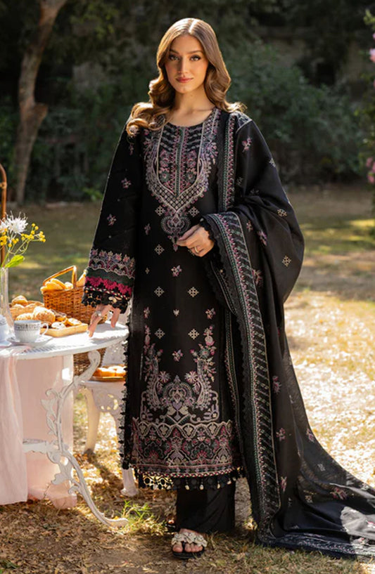 Reveerie by Florent Chikankari Lawn Unstitched 3 Piece Suit - FLC-06 A - FL25RC - Black - Summer Collection