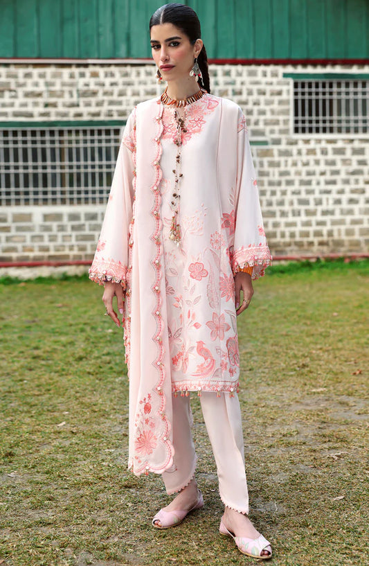 Neelum by Zaha Embroidered Lawn Unstitched 3 Piece Suit - ZL25-13 B ZANIA - ZAH25NL - Pink - Summer Collection