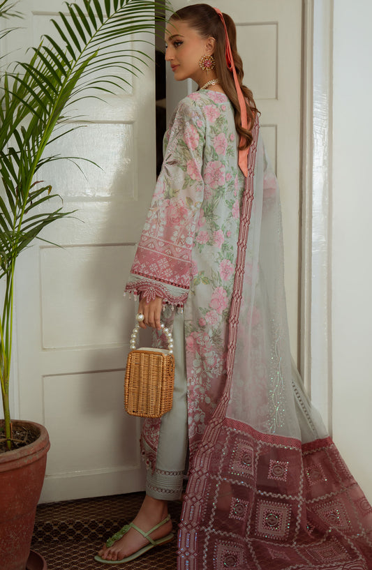 Maya by Nureh Embroidered Lawn Unstitched 3 Piece Suit - NS-147 - NU25MS - Green - Summer Collection