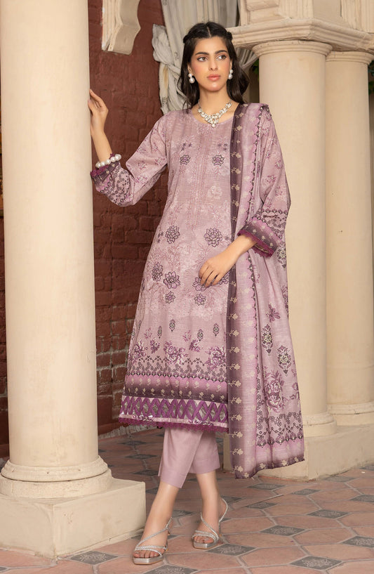 Masooma by Amna Khadija Embroidered Bana Dora Unstitched 3 Piece Suit - D-2 - AM25M514 - Purple - Summer Collection