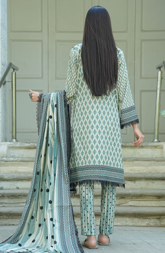 Soirees by Maryum Maniya Embroidered Lawn Unstitched 3 Piece Suit - SS-44 - MM25SS6 - Blue - Summer Collection