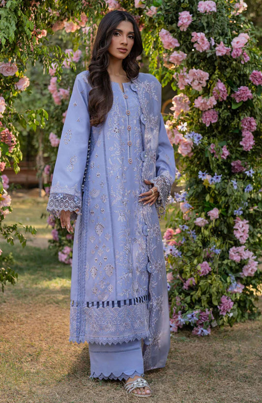 Reveerie by Florent Chikankari Lawn Unstitched 3 Piece Suit - FLC-04 A - FL25RC - Blue - Summer Collection