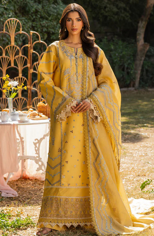 Reveerie by Florent Chikankari Lawn Unstitched 3 Piece Suit - FLC-03 A - FL25RC - Yellow - Summer Collection