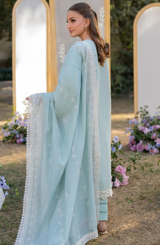 Reveerie by Florent Chikankari Lawn Unstitched 3 Piece Suit - FLC-01 A - FL25RC - Blue - Summer Collection