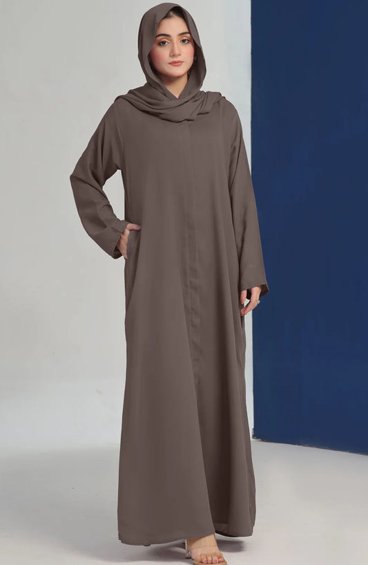 TGM25AB Women Casual Abaya Unzela Velvet