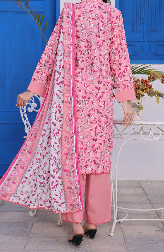 Amna Khadija Printed Wrinkle Free Unstitched 3 Piece Suit - 1153-A - AK25WFV26 - Pink - Casual Collection