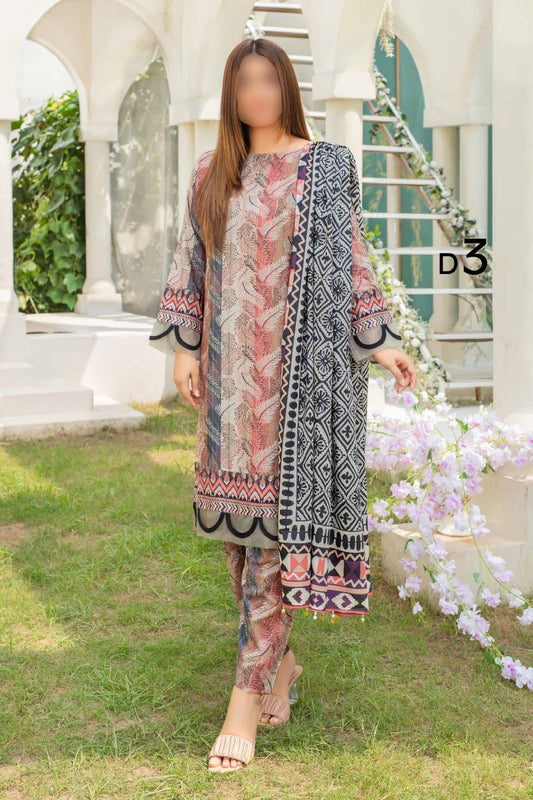 Design 03 - Uraan Unstitched Printed Doriya Staple Collection 23 Vol 11