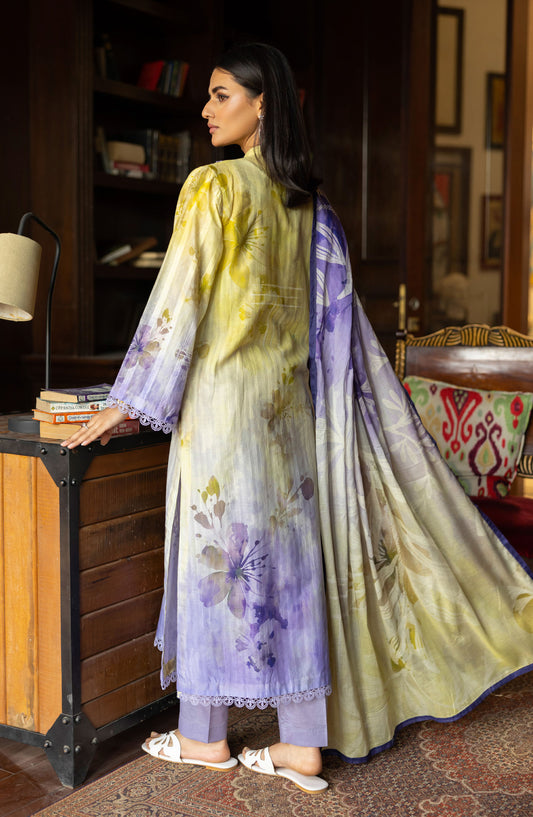 Ushna by Johra Embroidered Lawn Unstitched 3 Piece Suit - JH-212 - JH25UL - Yellow - Summer CollectionUshna by Johra Embroidered Lawn Unstitched 3 Piece Suit - JH-212 - JH25UL - Yellow - Summer Collection