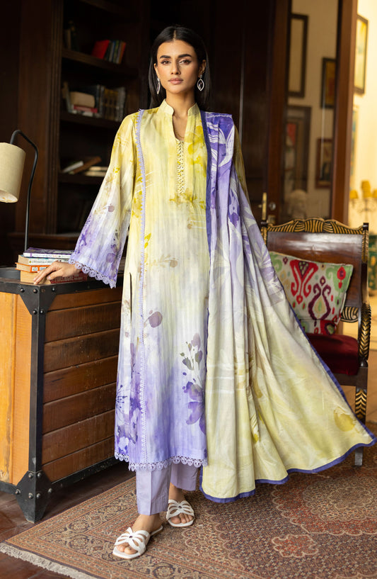 Ushna by Johra Embroidered Lawn Unstitched 3 Piece Suit - JH-212 - JH25UL - Yellow - Summer CollectionUshna by Johra Embroidered Lawn Unstitched 3 Piece Suit - JH-212 - JH25UL - Yellow - Summer Collection