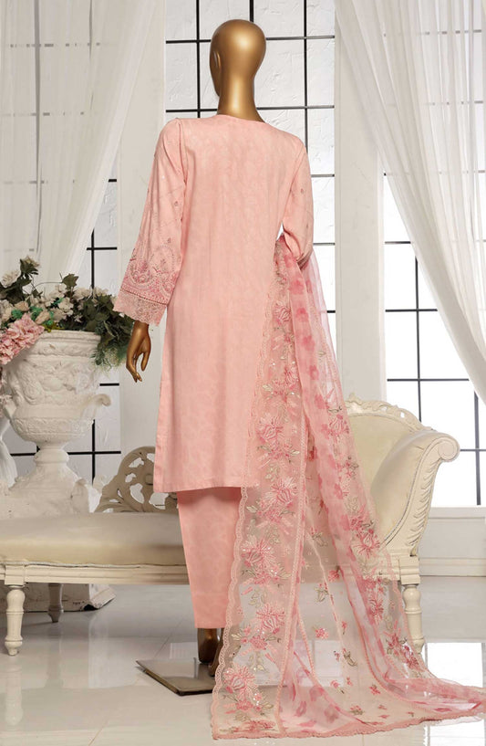 Muse by HZ Textile Embroidered Jacquard Stitched 3 Piece Suit - VEJ 106 Dove - HZ25MS - Dove - Festive Collection