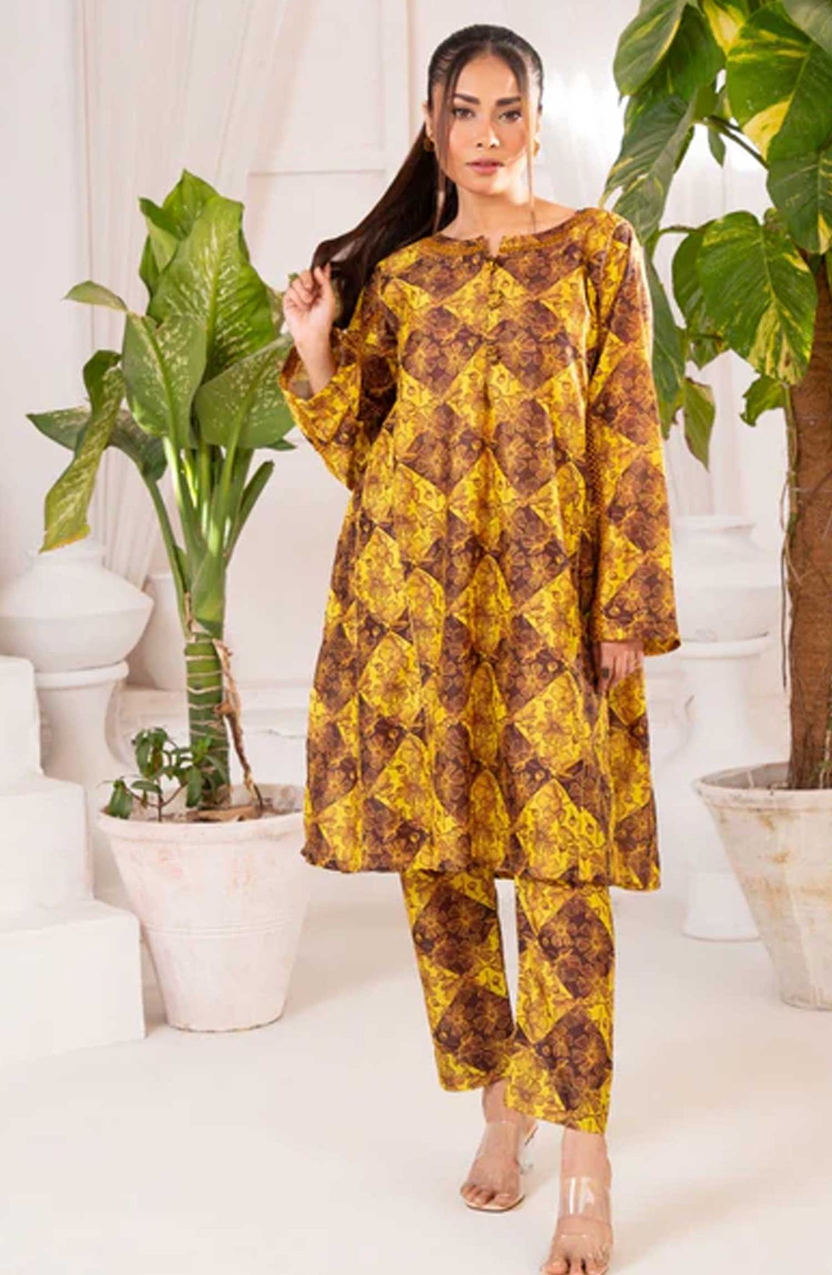 Ayla Studio Printed Swiss Lawn Stitched 2 Piece - Vintage Flora - AY25CO2PC - Casual Collection