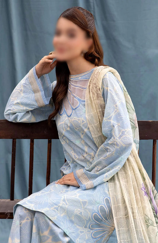 Vantage Printed and Embroidered Lawn Collection By NUR - VN-24