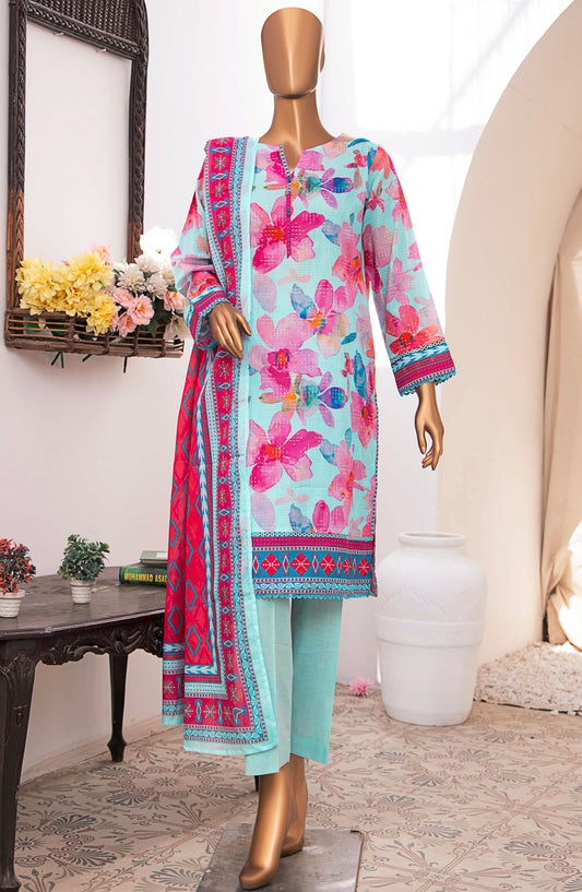 Vital by HZ Textile Printed Lawn Unstitched 3 Piece - VP-102 - HZ25VT - Blue - Summer Collection